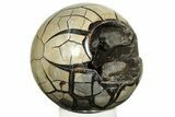 Polished, Septarian Geode Sphere - Madagascar #230417-1